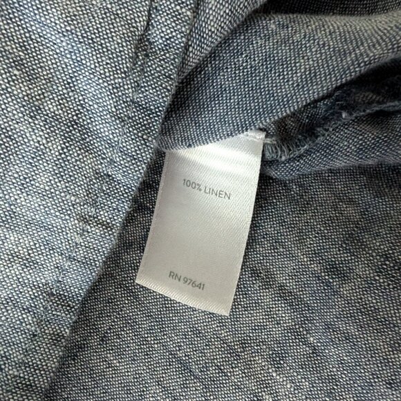 EUC  J Jill Linen shirt with roll up sleeves, Large Tall (L Tall) - Picture 3 of 8